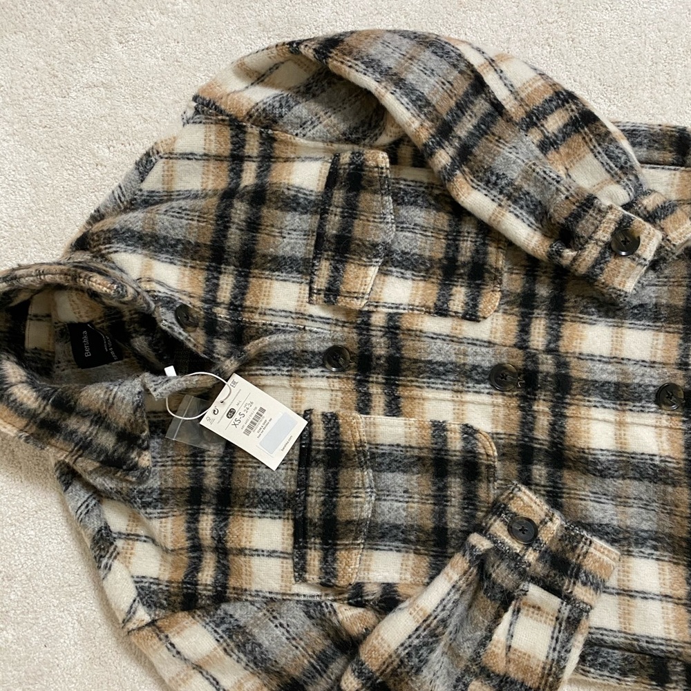 NWT Bershka Faux Wool Overshirt - Picture 3 of 7